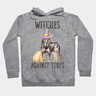 Witches Against TERFs Rottweiler Dog Hoodie